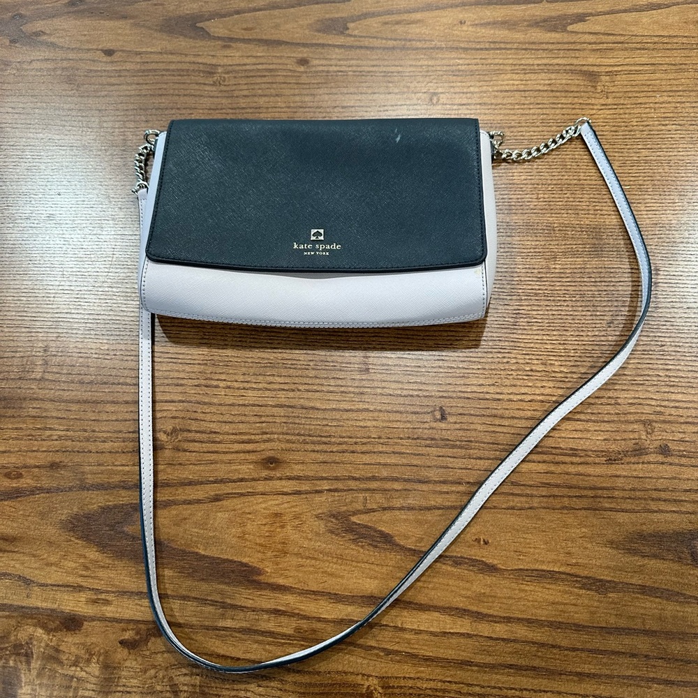 Kate Spade Black and Cream Crossbody Bag